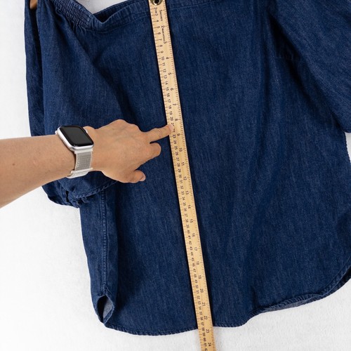Ralph Lauren Schulterfreies Denim Oberteil Damen Große Blau 3/4 Arm - Bild 9 von 11