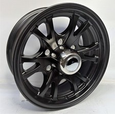 15"  Inch  6 Lug   Alloy  Matt  Black  Utility Cargo  Trailer  Rim  T0756655 MB