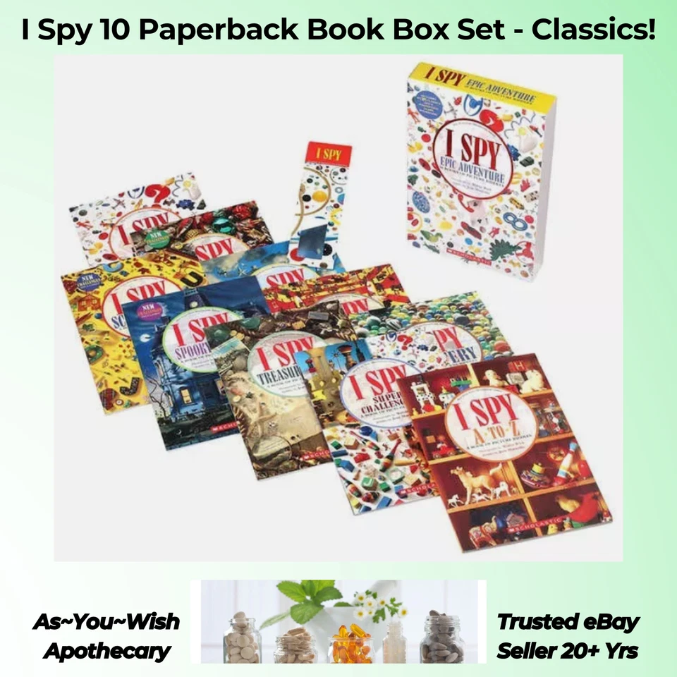 I Spy 10 Book Box Set - Paperbacks + Magnifying Glass - Brand NEW I Spy Classics Foto 2 de 4