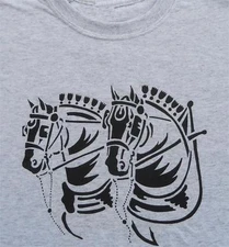 Draft Horse  Art Tee shirt  Belgian Percheron Shire 