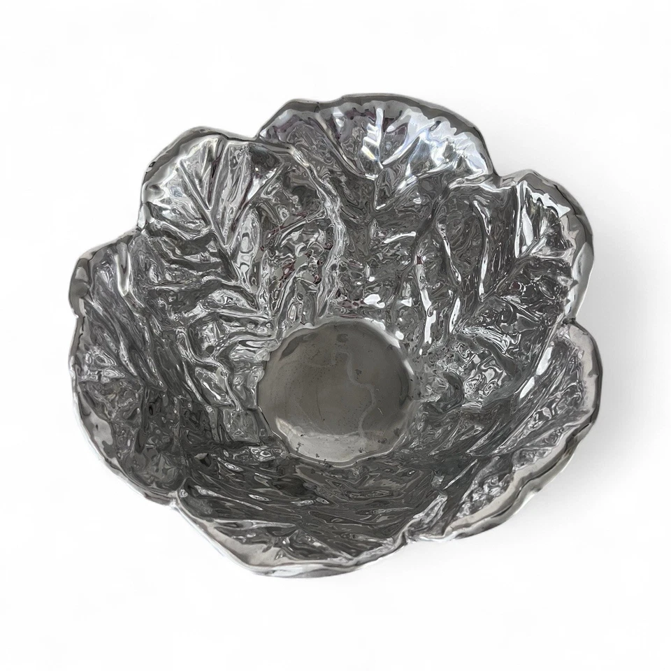 Beatriz Ball Cuenco grande de metal para col de jardín hecho a mano 13” X 7” Foto 2 de 4