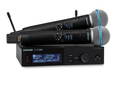 Shure SLXD24D+/B58-G57 2-Channel Digital Mic System w/ Beta58A G57: 470-608 MHz