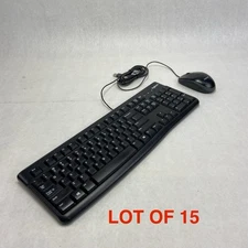 Logitech MK120 Wired Keyboard and Mouse Combo Lot of 15
