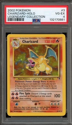 Pokemon Charizard Legendary Coll. Holo Rare #3 PSA 4