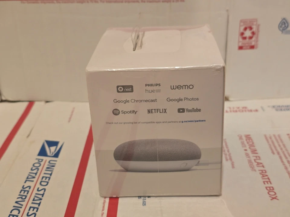 Google Home Mini Smart Speaker with Google Assistant - Chalk (GA00210-US) New - Image 2 of 4