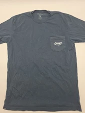 Pelagic T-Shirt Men Large Graphic Print Logo Blue Pocket Cotton.#39255