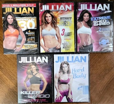 Jillian Michaels DVD Lot 5 Workout Fitness 30 Day Shred Killer Cardio Extreme