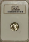 1944 P Mercury Silver Dime NGC MS67 OFH
