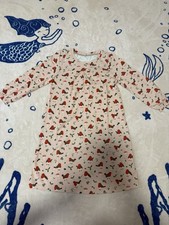 NWOT mini boden girls Printed Printed Robins Long Sleeve Nightgowns size 4-5