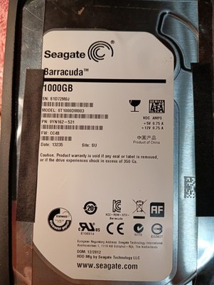 Seagate 1000 GB HHD, Used