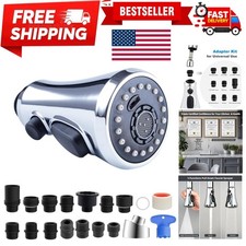 Versatile 3-Function Kitchen Faucet Head Compatible with Moen, Delta, Kohler