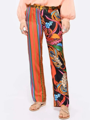 La Prestic Ouiston Lucky Silk Printed Pants Matelas Passion US10