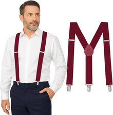 Suspenders for Men Heavy Duty - Adjustable 1 Y-Back Men's Suspenders for Dress