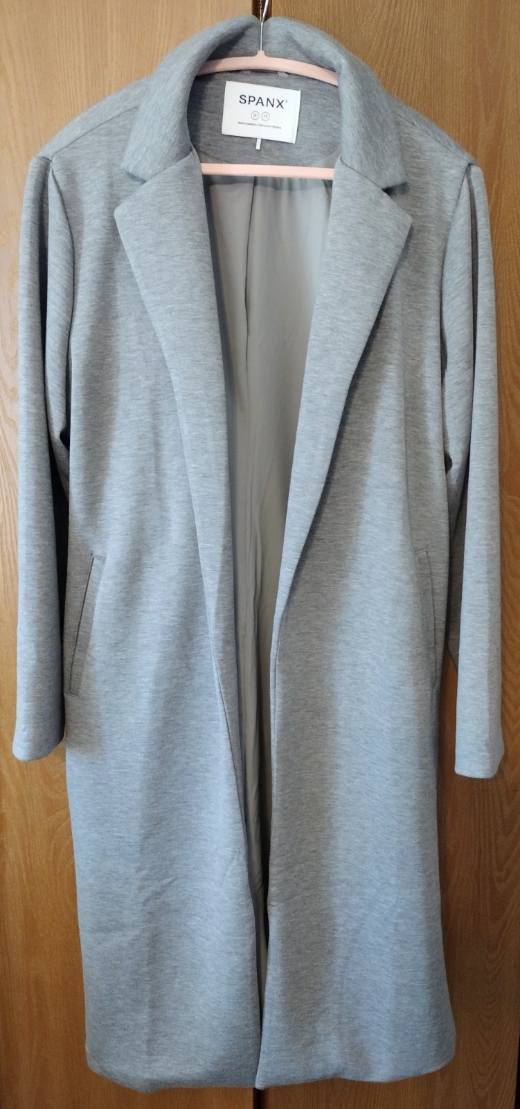 Spanx AirEssentials Long Jacket Grey Heather Open… - image 3