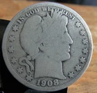 1908-o  BARBER HALF - SILVER