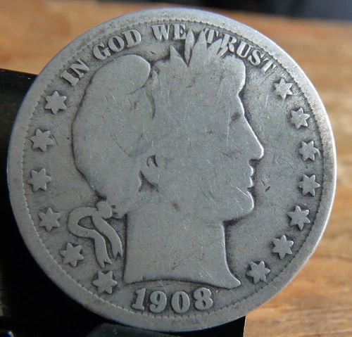 1908-o  BARBER HALF - SILVER