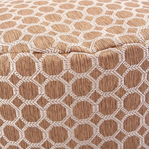 Gold Round Pouf Ottoman-Hand-Finished Luxury - Picture 2 of 4