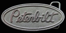 Vintage Peterbilt Belt Buckle Semi Truck Driver Trucker