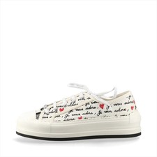 Christian Dior WALK'N'DIOR canvas Sneakers 38 Ladies' Black White NS0424 Repla