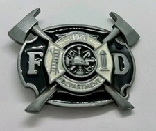 Fire Dept fire fighter Firefighting & Rescue belt buckle men women 
