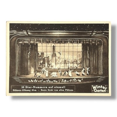1920s Wintergarten Berlin Variety Theater Postcard   10 Star Acts, Weimar Era