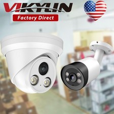 VIKYLIN Turret/Bullet 24h Color light Ethernet MIC 8MP 4K POE Camera ONVIF Lot