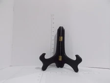 Vintage Black Wooden Folding Display Stand Easel Plate Holder 10" Used