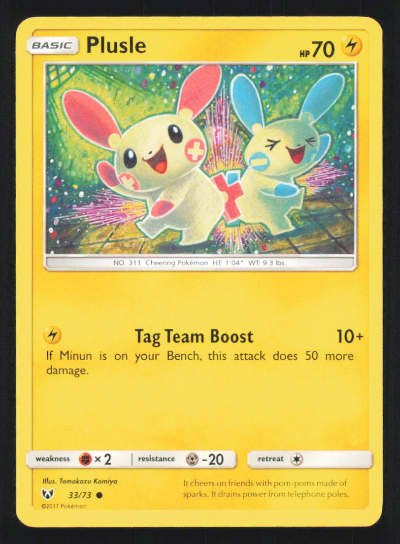 PLUSLE 33/73 C SHINING LEGENDS POKEMON MP KOMIYA