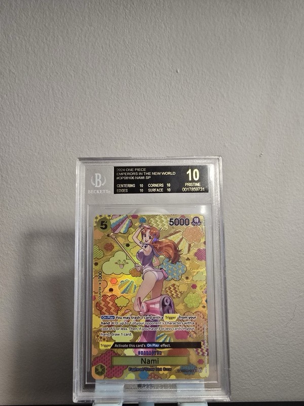 One Piece Nami OP08-106 BGS 10 BLACK LABEL