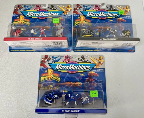 Micro Machines Mighty Morphin Power Rangers Set of 8 Gallob Vintage 1994