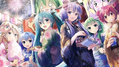 Anime girls utau vocaloid voiceroid aoki lapis hatsune Custom Gaming Mat Desk