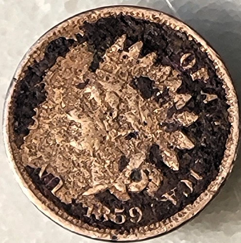 1859 1C BN INDIAN HEAD CENT IN GOOD CONDITION-FIRST (1ST) YEAR OF THE IHC SERIES