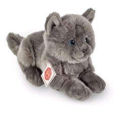 TEDDY HERMANN PLÜSCHTIER KARTHÄUSER KATZE LIEGEND 20 CM PLÜSCH-TIER