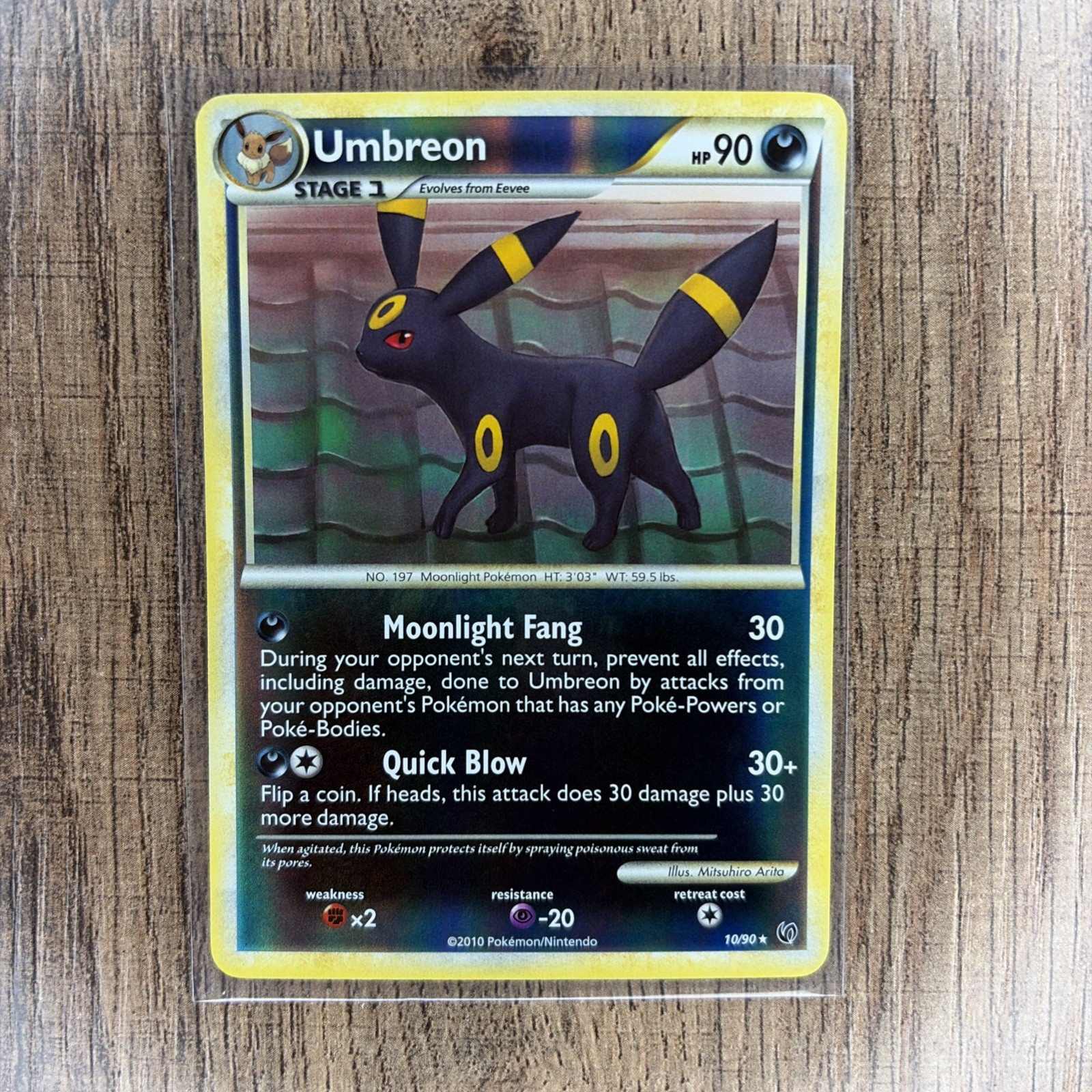 Pokémon TCG Umbreon HGSS Undaunted 10/90 Reverse Holo Rare 2010 LP