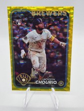 2024 Topps Update Jackson Chourio Yellow Crackle Foil RC 39 /50 Brewers Rookie
