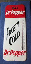 Vintage DR PEPPER Soda Thermometer Tin Sign~