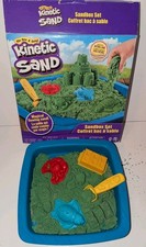 Kinetic Sand Set By Spin Master, Green  Brown Sand Mixed Used