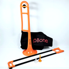 Jiggs pBone Plastic Trombone Orange With Case And Two Mouthpieces Lightweight