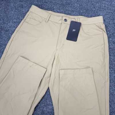 Fabletics Pants Mens 34x34 Khaki The Don 5-Pocket Classic Fit Stretch NWT