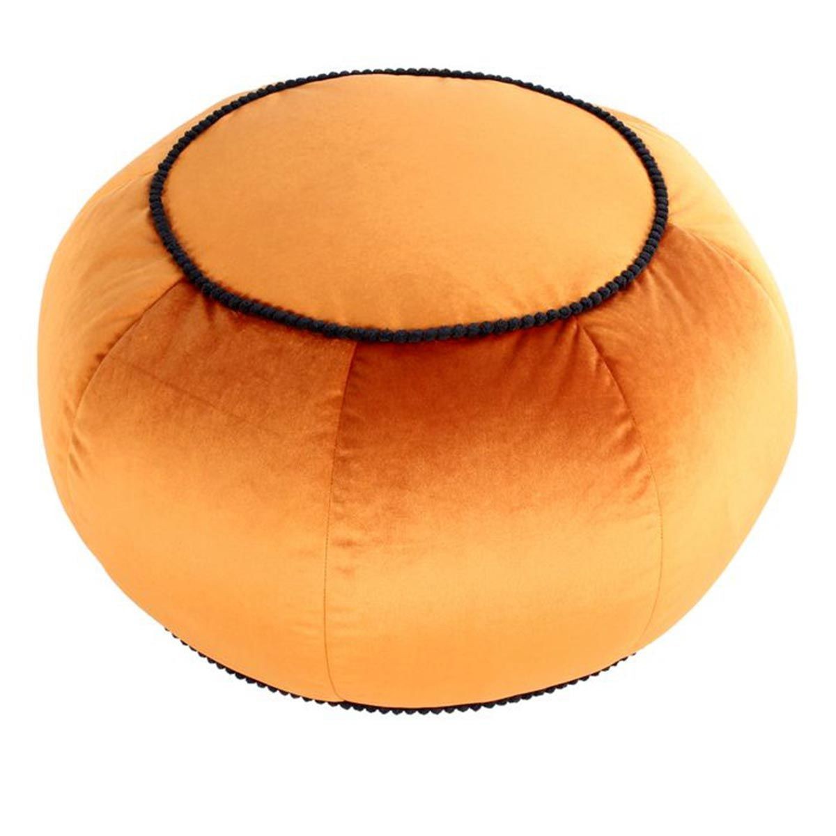 Pouf rond en velours bronze Taj Mahal 65cm pour une ambiance chaleureuse