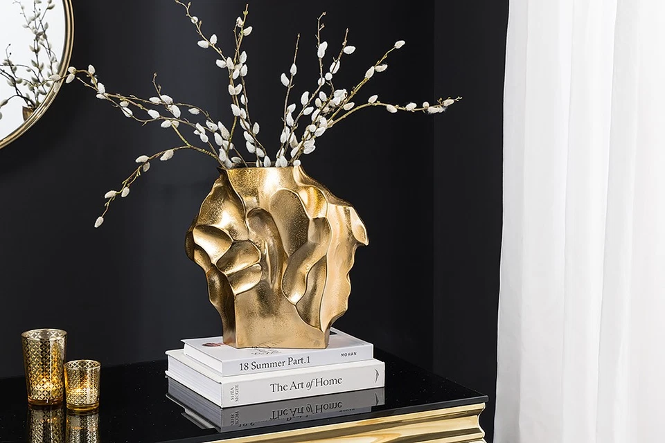 Deko-Vase LIQUID - 30cm - FARBWAHL - Metall - Hammerschlag-Design - handmade - Bild 2 von 4