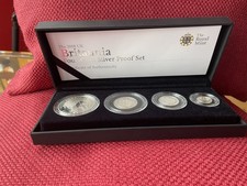 2008 Silver Proof Britannia Coin Set  £2 £1 50p 20p  0.958 Silver