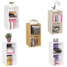 FineBuy Scaffale Legno 30x60x30 cm con due vani portaoggetti Piccolo Libreria