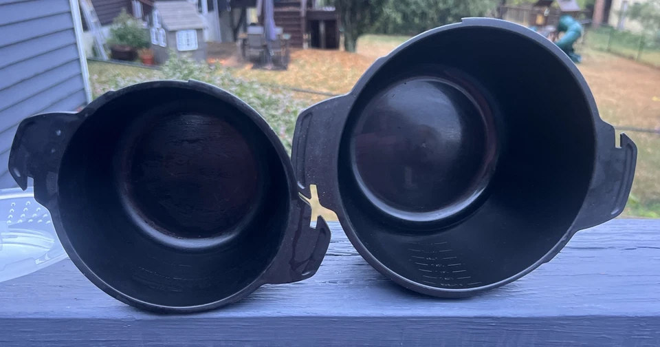 Набор из 2 черных микроварок PAMPED CHEF 1 и 2 кварты с запирающейся крышкой для пароварки 4 чашки 8 чашек - Изображение 4 из 4