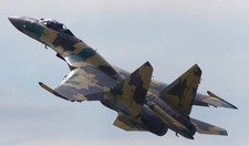 Avión de escritorio de madera de caoba Sukhoi Su-35 MAKS 2011 nuevo modelo pequeña escala 1/72