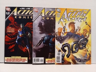 ACTION COMICS #900 - ANNIVERSARY ISSUE - THREE DIFFERENT COVERS - ALL NEW UNREAD