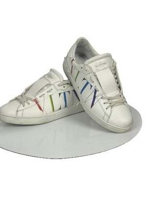 Valentino Garavani Herren Sneaker Leder weiß Gr. 41,5