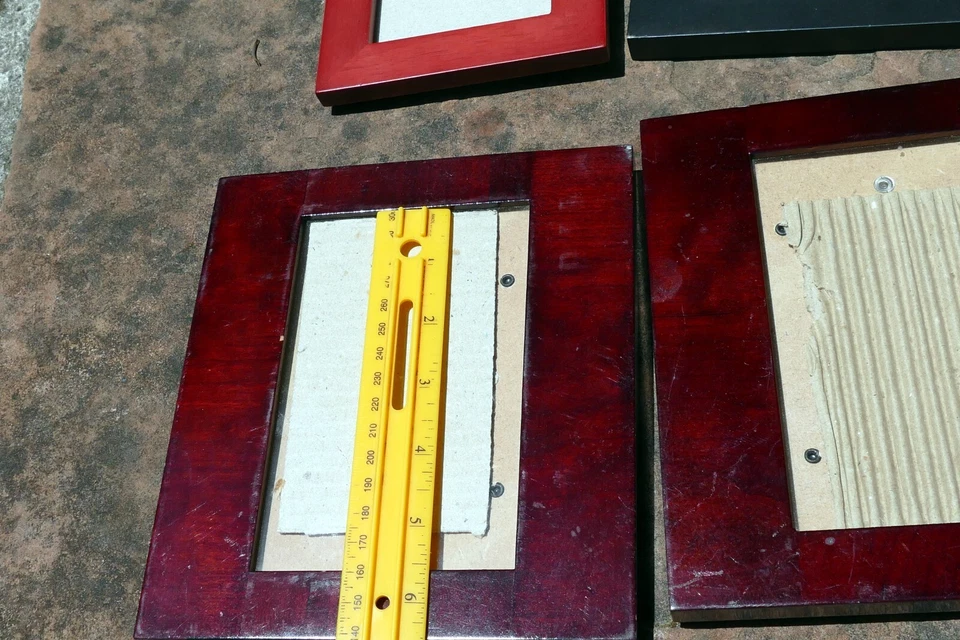 Marco de fotos de madera de 4x6" y 3x5" tono rosa rojo paquete de 5 lote mixto Foto 2 de 4