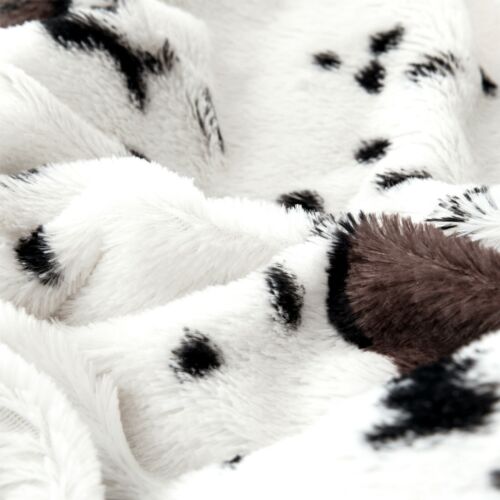 Cow Print Faux Fur Throw Blanket Double-Sided - Warm Fluffy Blanket Farmhouse - Picture 14 of 78