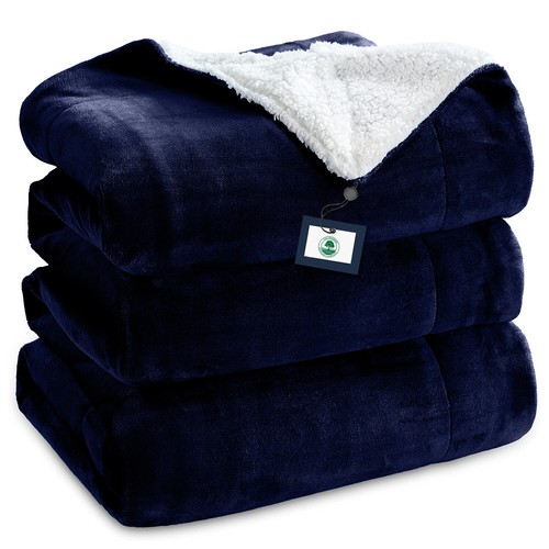 480 GSM Heavy Sherpa Fleece Blanket Soft Warm Sofa Bed Throw Faux Fur Blanket UK - Picture 89 of 132